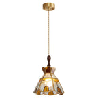 Lampada a sospensione in vetro colorato Tiffany