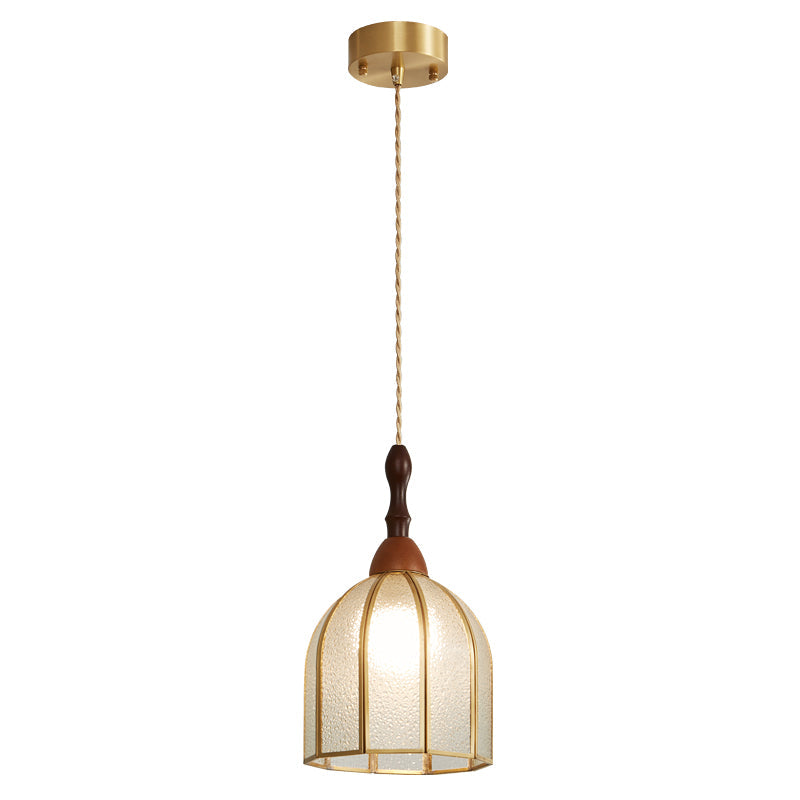 Lampada a sospensione in vetro colorato Tiffany