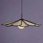 Lampada a sospensione Tivorna – Rattan – Toni naturali – Ø40 cm – Stile Wabi-Sabi