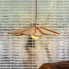 Lampada a sospensione Tivorna – Rattan – Toni naturali – Ø40 cm – Stile Wabi-Sabi