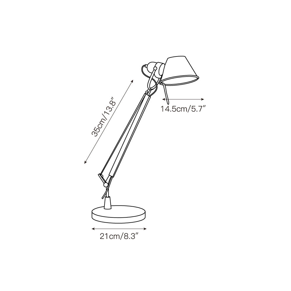 Lampada da Scrivania in Alluminio Articolato