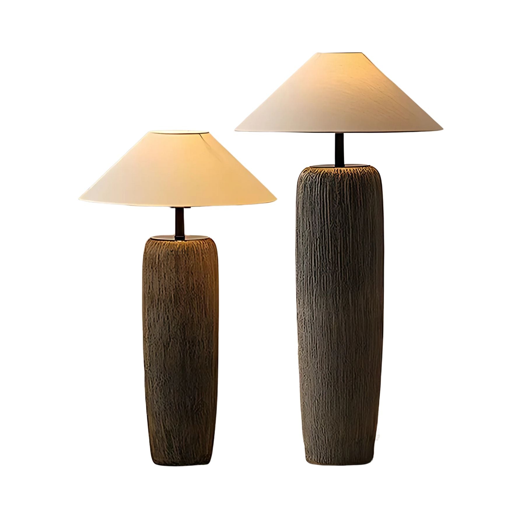 Tolozon Lampada da Terra – Ceramica & Metallo – Beige – 160 cm – Look Moderno per il Soggiorno