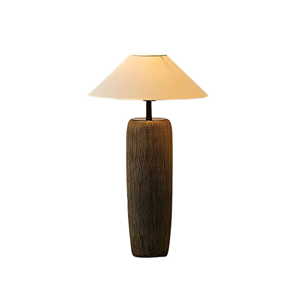 Tolozon Lampada da Terra – Ceramica & Metallo – Beige – 160 cm – Look Moderno per il Soggiorno