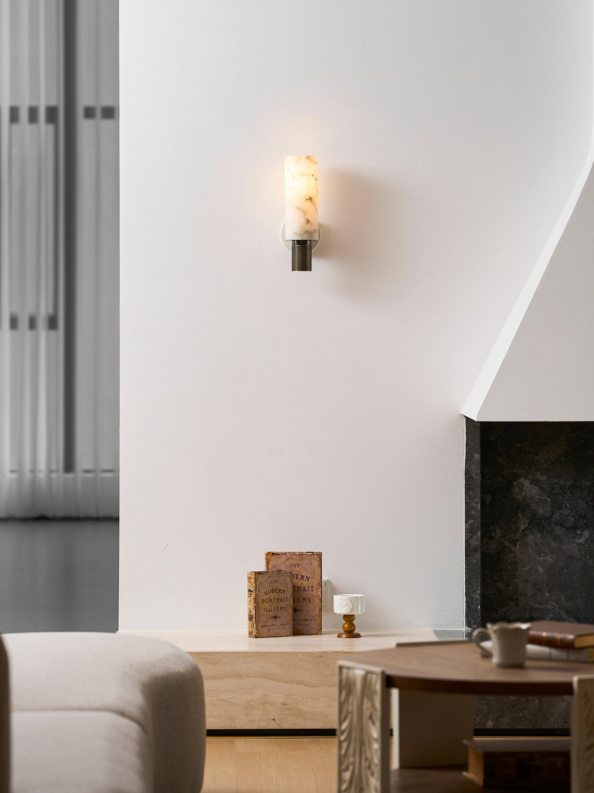 Lampada da Parete in Alabastro Santorini