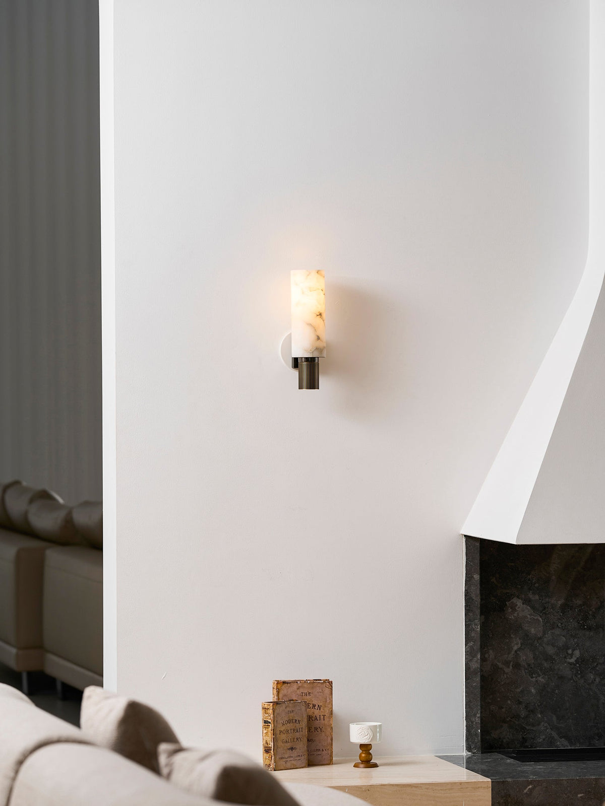 Lampada da Parete in Alabastro Santorini