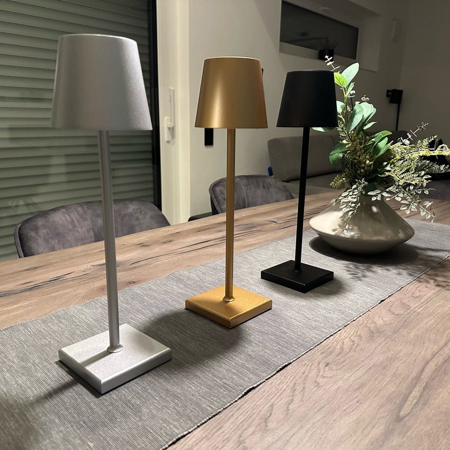 Lampada da tavolo Touchlight – Ferro – Bianco – Lampada da tavolo senza fili con batteria ricaricabile da 5200 mAh – Minimalista e Flessibile