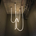 Lampada a sospensione a curva flessibile
