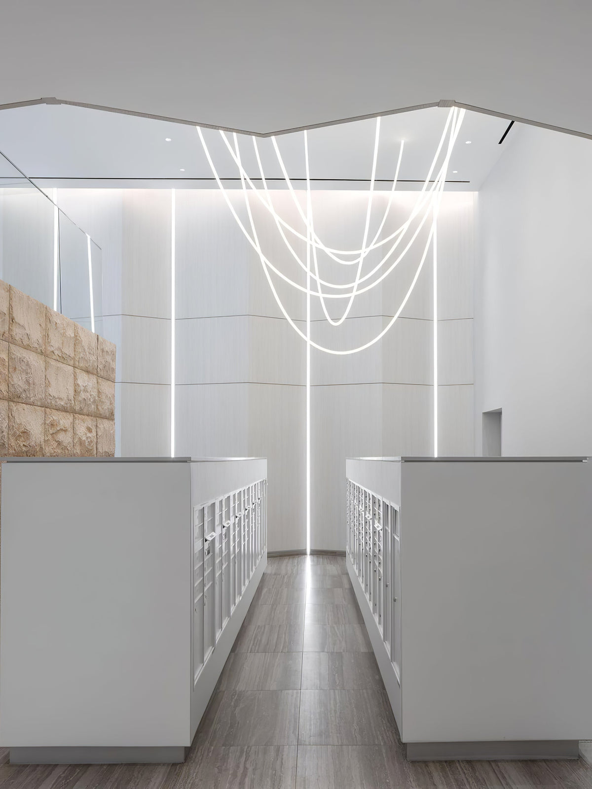 Lampada a sospensione a curva flessibile