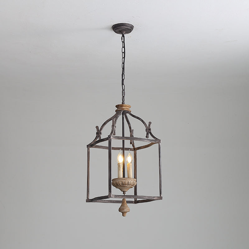 Lampadario Tradizionale a Gabbia per Uccelli