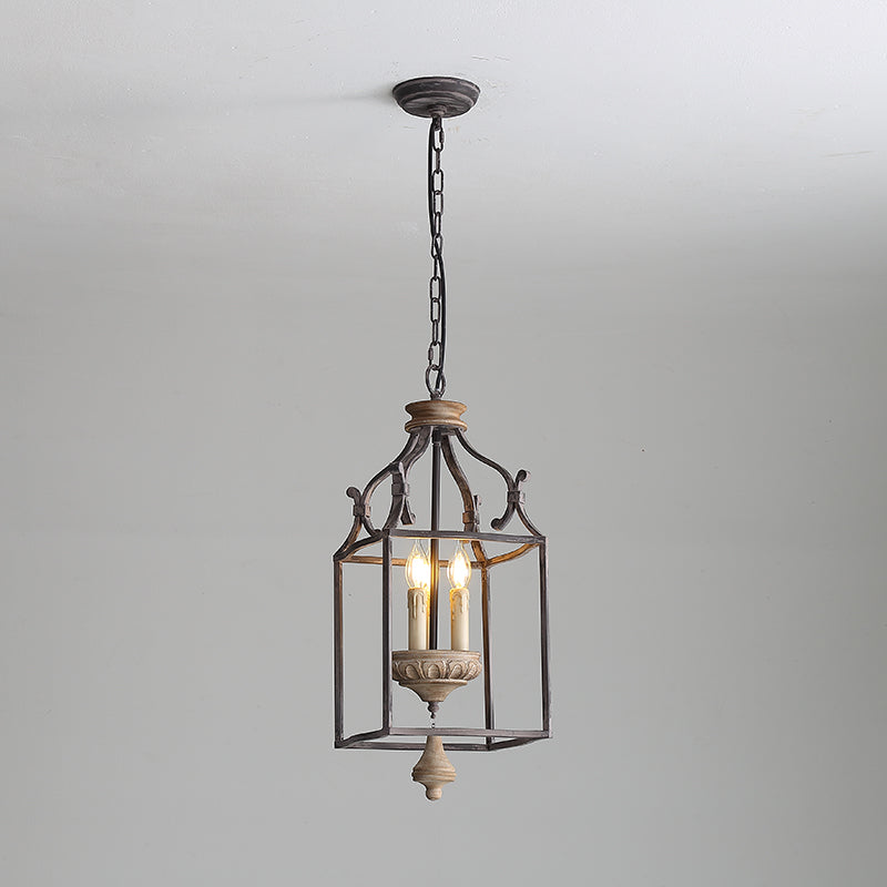 Lampadario Tradizionale a Gabbia per Uccelli