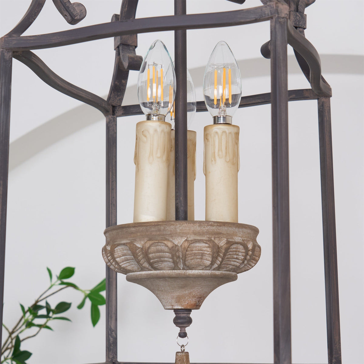 Lampadario Tradizionale a Gabbia per Uccelli
