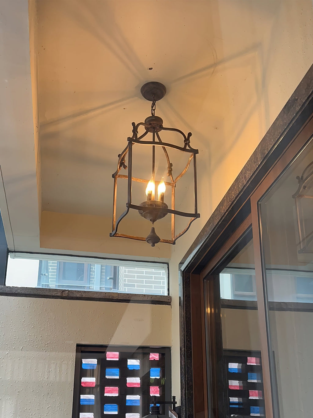 Lampadario Tradizionale a Gabbia per Uccelli