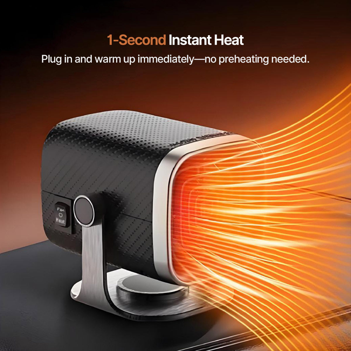 Riscaldamento Auto 12V/24V – Stufa Portatile per Auto con Ventilatore Rotante a 360°