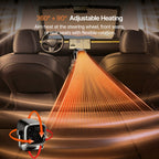 Riscaldamento Auto 12V/24V – Stufa Portatile per Auto con Ventilatore Rotante a 360°