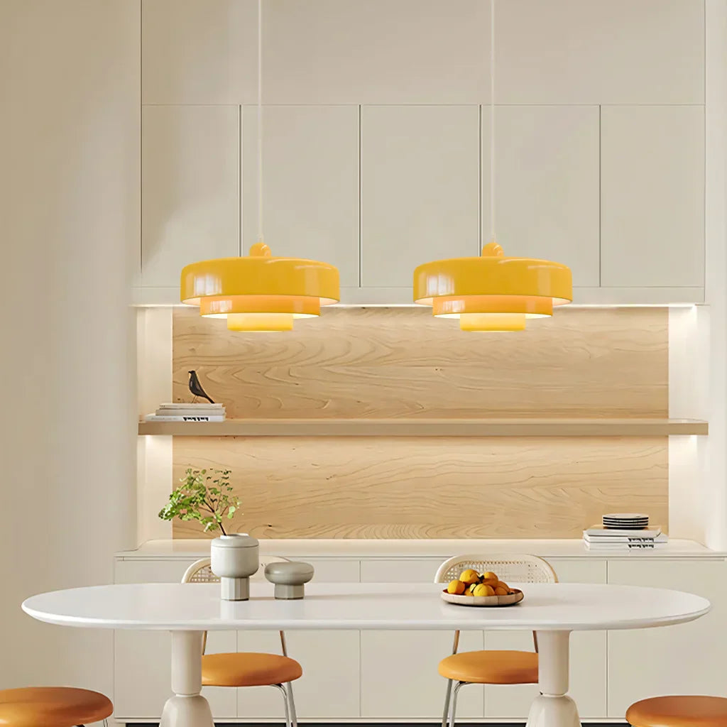 Lampada a sospensione Hind Triple Layer Disc Macaron