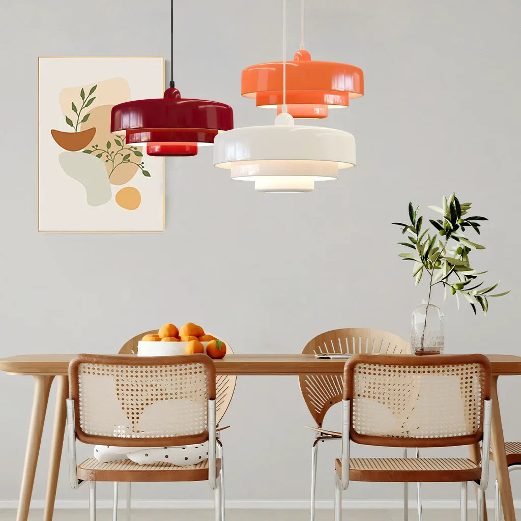Lampada a sospensione Hind Triple Layer Disc Macaron
