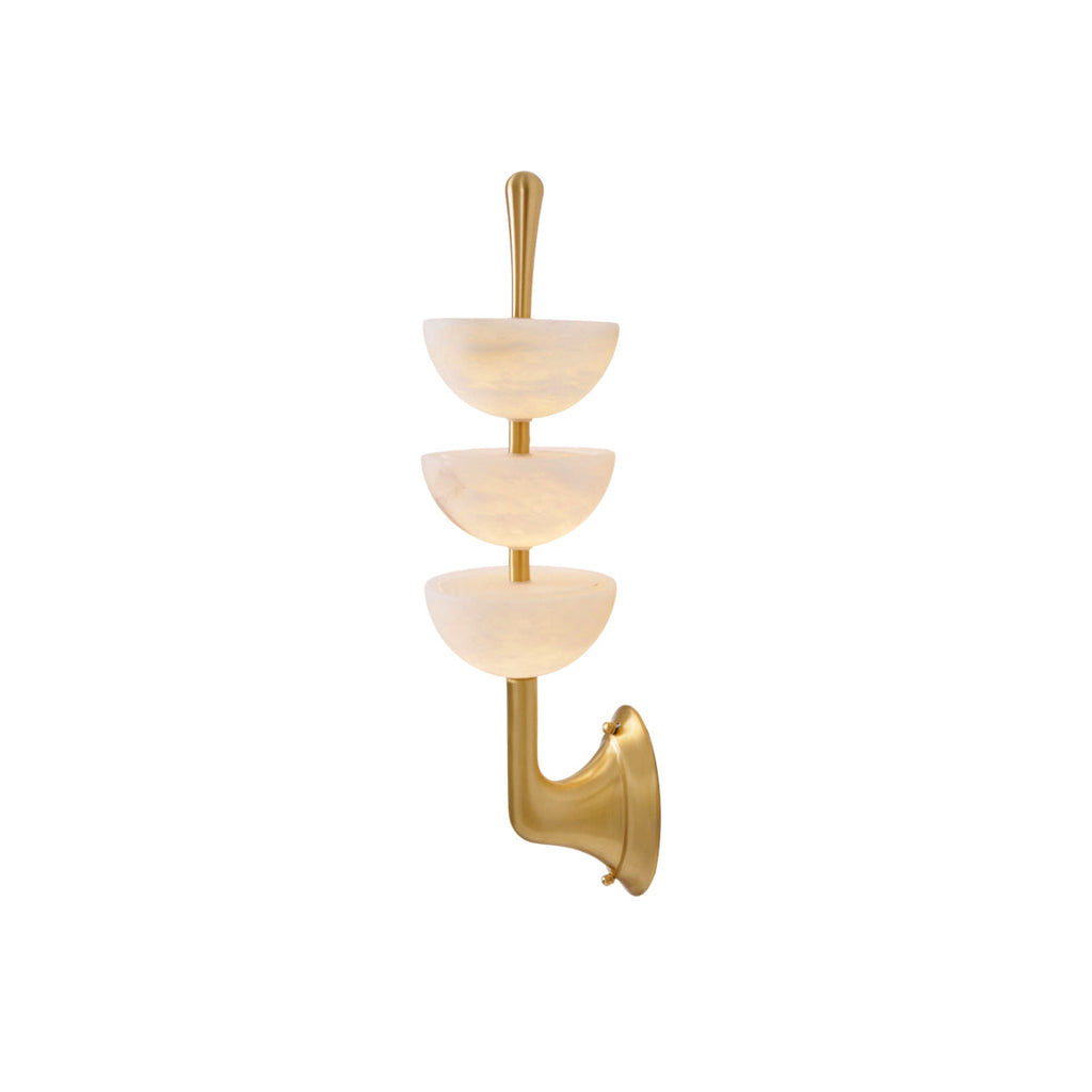 Lampada da Parete Tripla in Alabastro