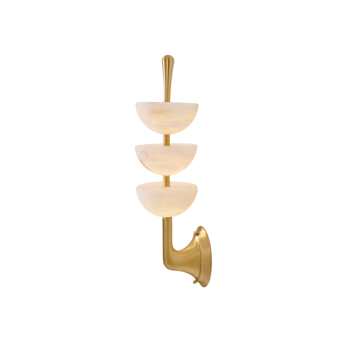 Lampada da Parete Tripla in Alabastro