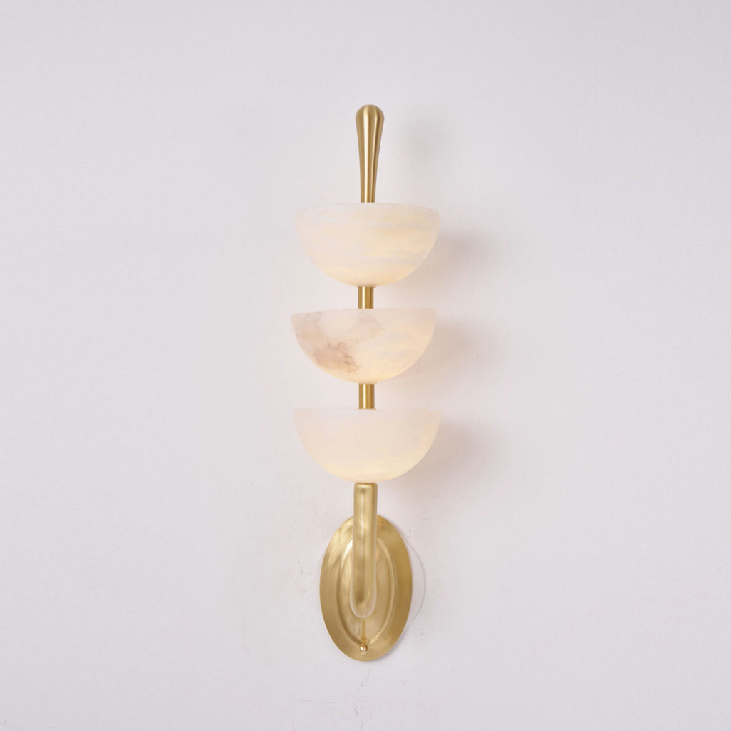 Lampada da Parete Tripla in Alabastro
