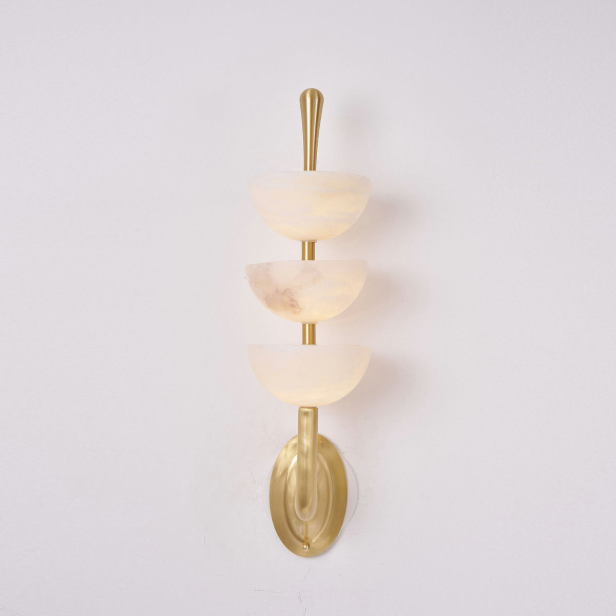 Lampada da Parete Tripla in Alabastro