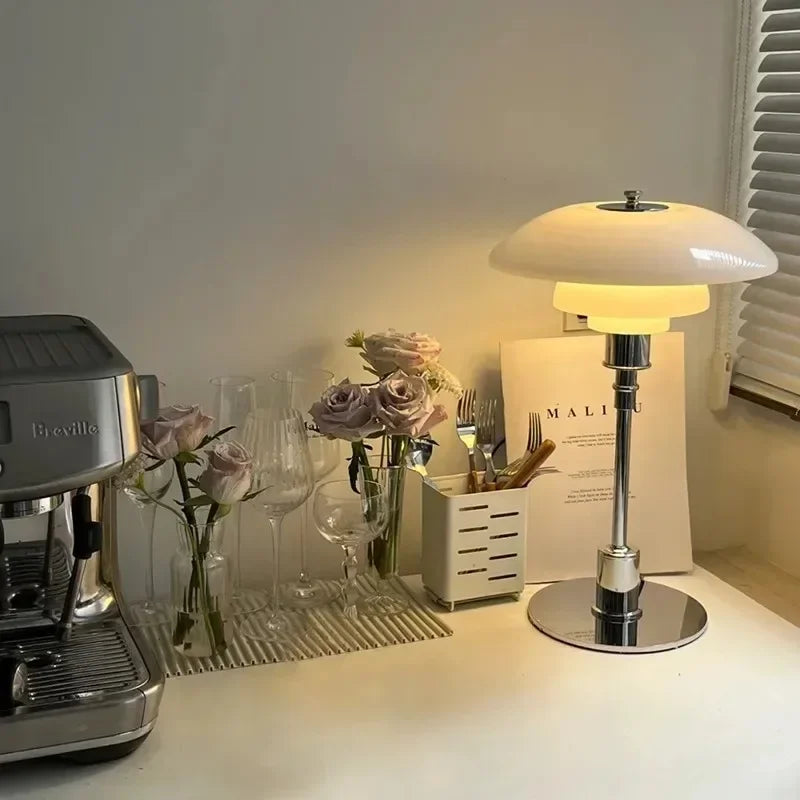 Lampada a strati tripla – Vetro & Metallo – Argento – Ø 28 cm – Design elegante per ambienti raffinati