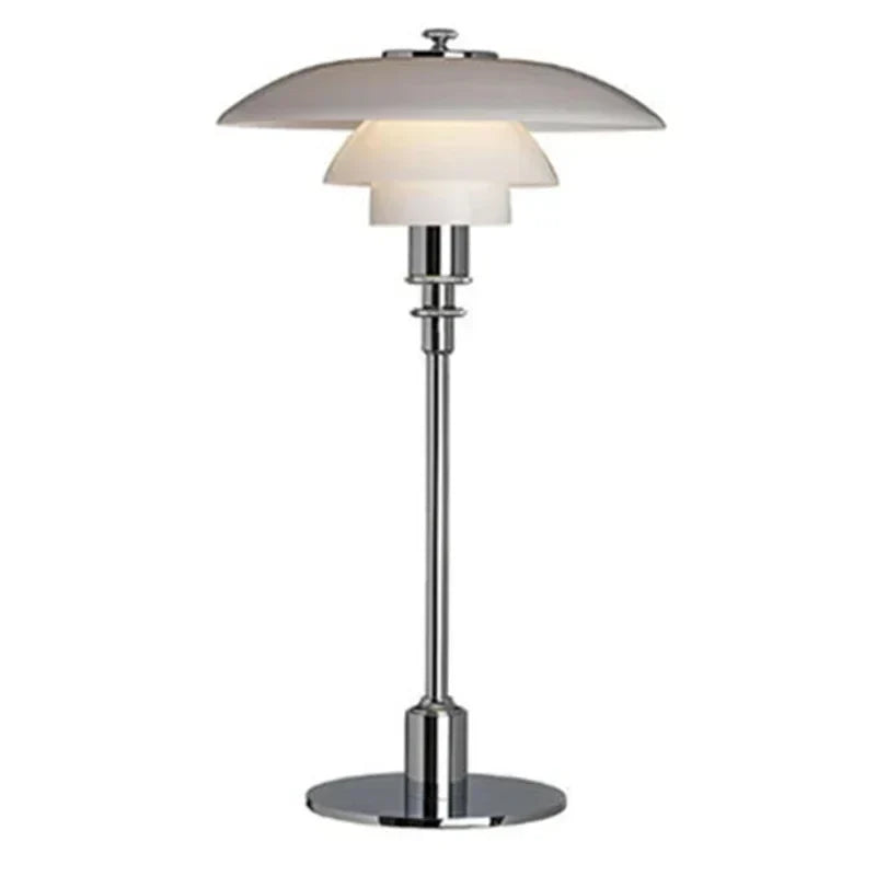 Lampada a strati tripla – Vetro & Metallo – Argento – Ø 28 cm – Design elegante per ambienti raffinati