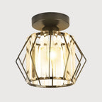 Lampada da soffitto Trisal – Ferro & Cristallo – Trasparente – 40×40 cm – Design moderno per soggiorno e camera da letto