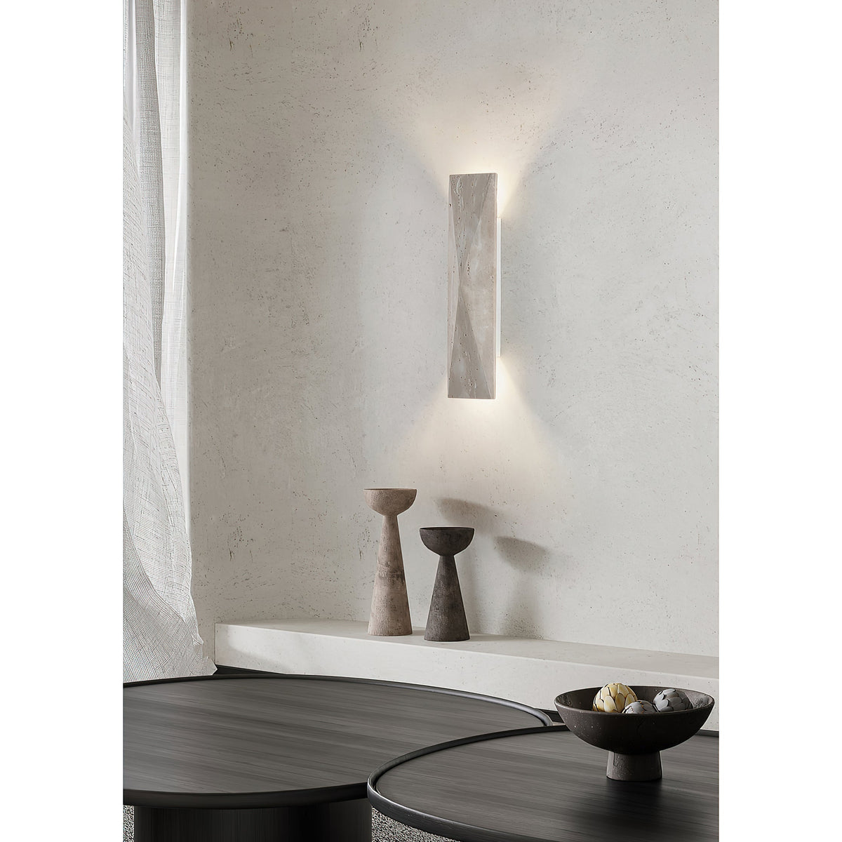 Lampada da Parete in Travertino Tropez