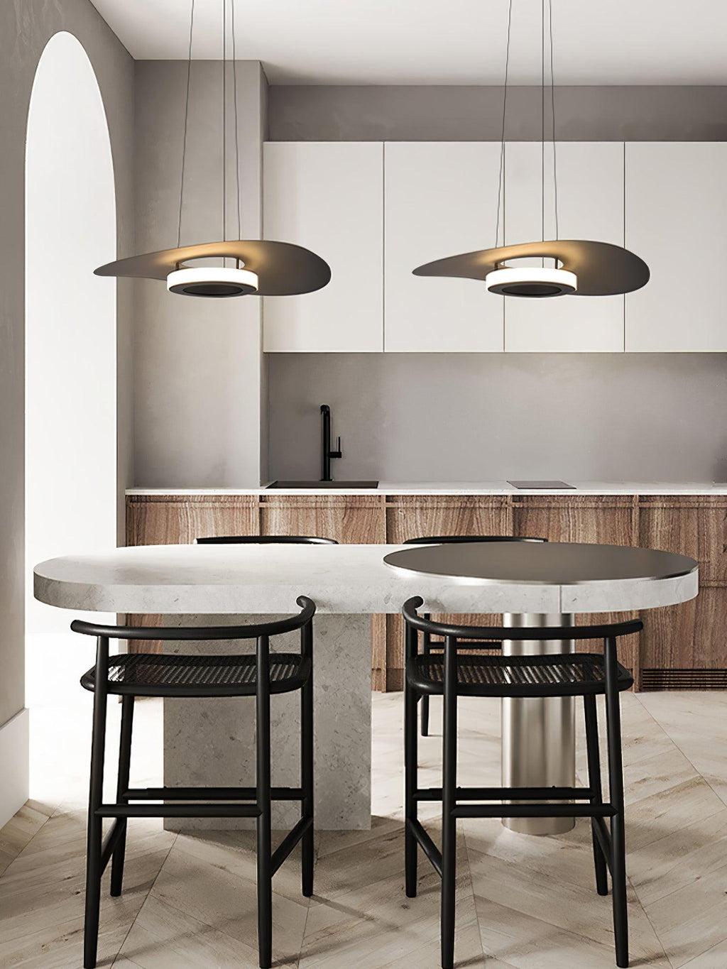 Lampada a Sospensione Alluminio UFO Anello Minimalista