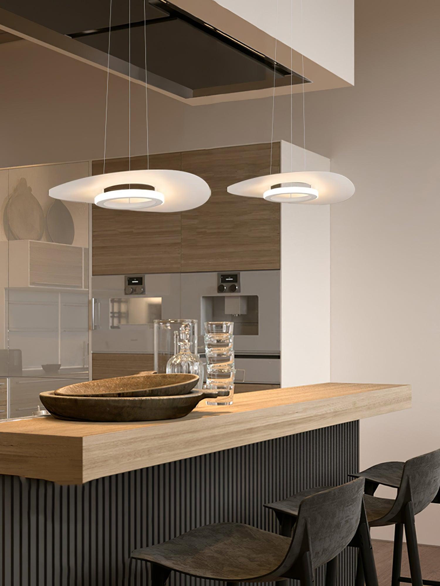 Lampada a Sospensione Alluminio UFO Anello Minimalista