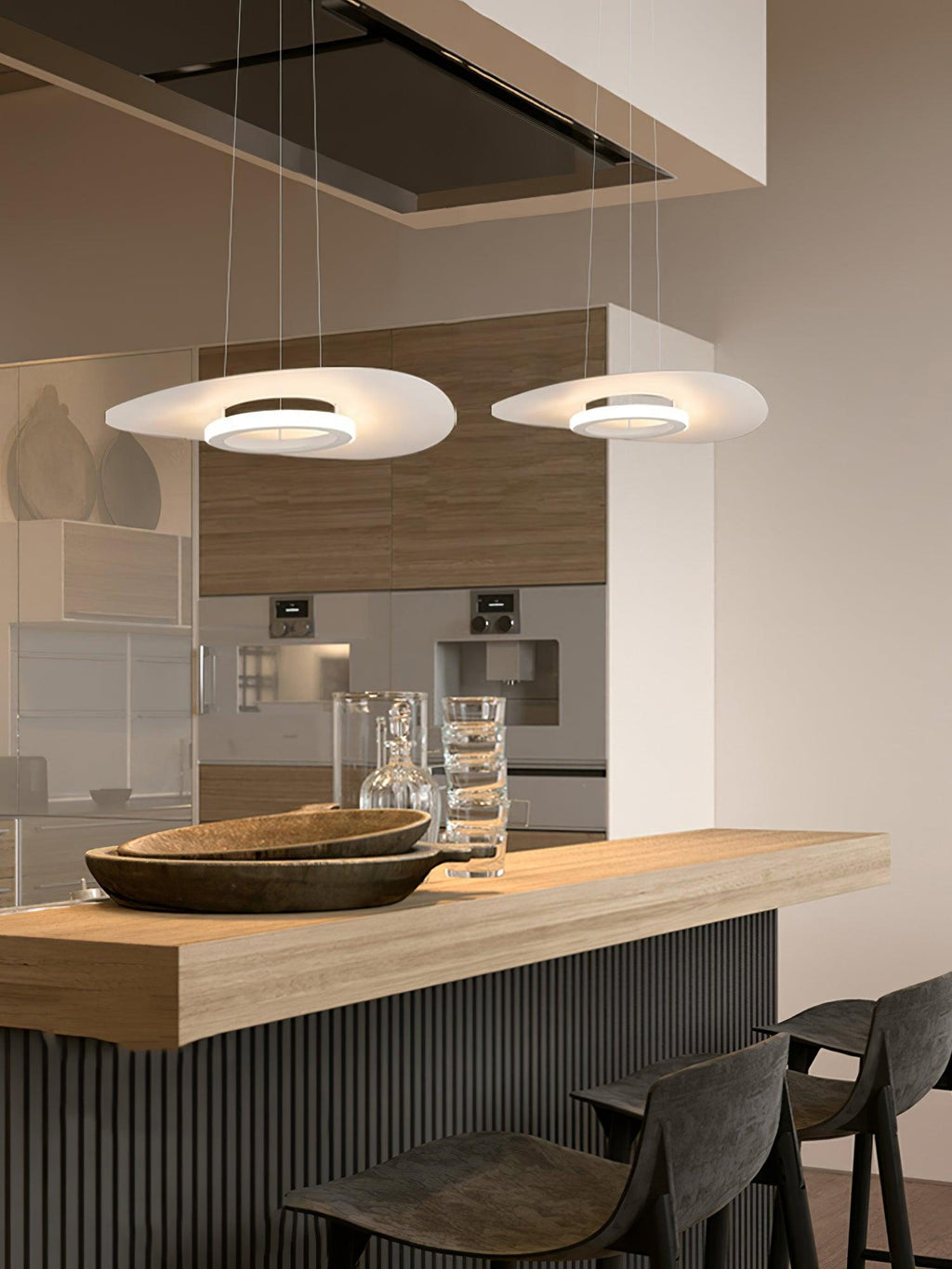 Lampada a Sospensione Alluminio UFO Anello Minimalista