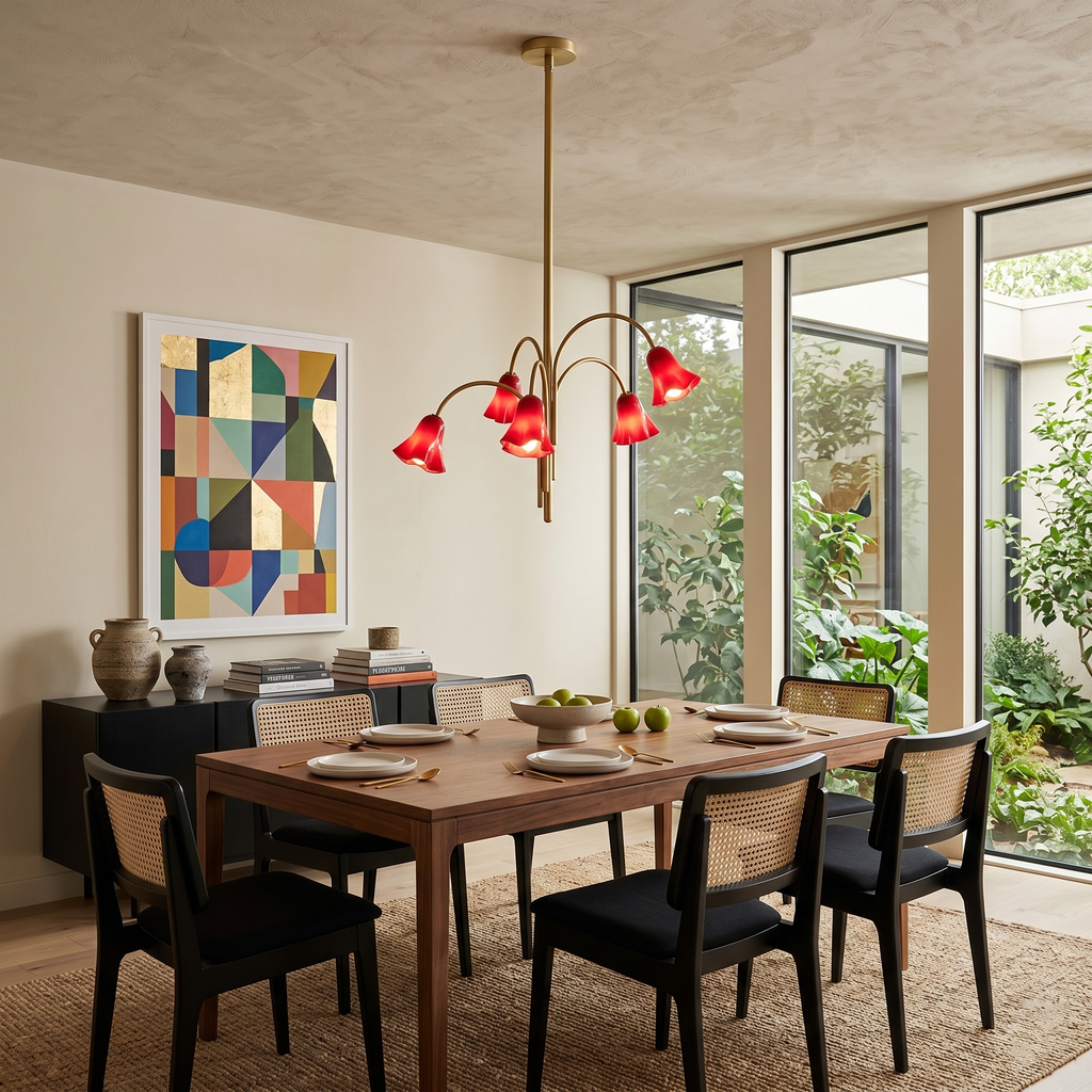 Lampadario in Vetro Flora