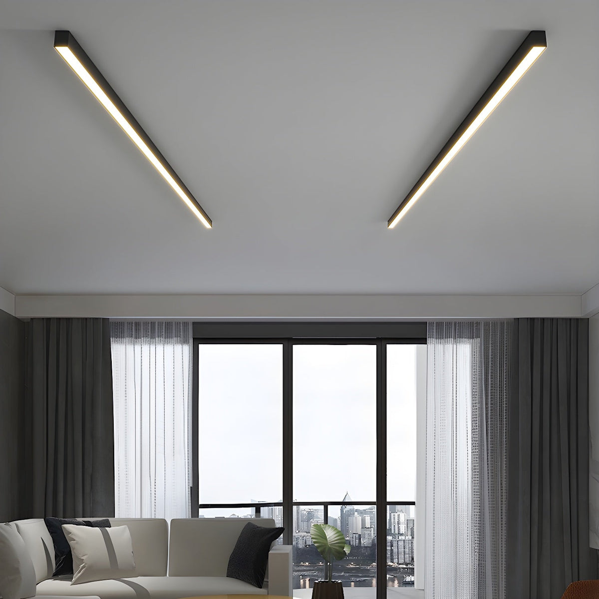 Lampada da soffitto lineare ultra sottile