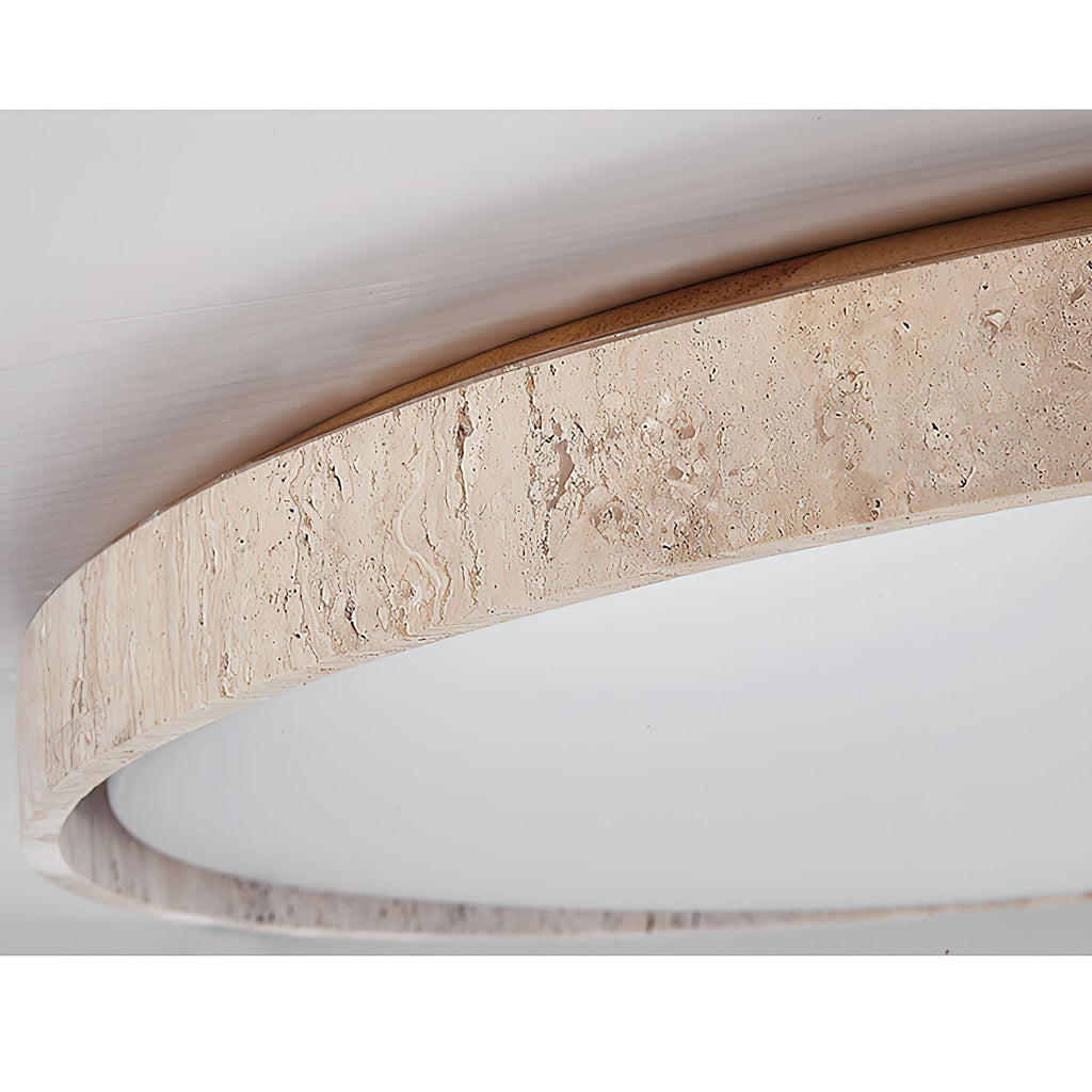 Lampada a Soffitto Plafoniera Travertino Minimalista Rotonda