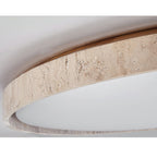 Lampada da soffitto rotonda in travertino ultra-sottile