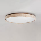 Lampada da soffitto rotonda in travertino ultra-sottile