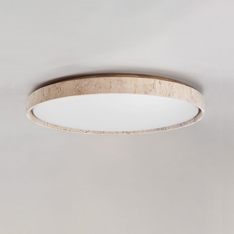 Lampada da soffitto rotonda in travertino ultra-sottile