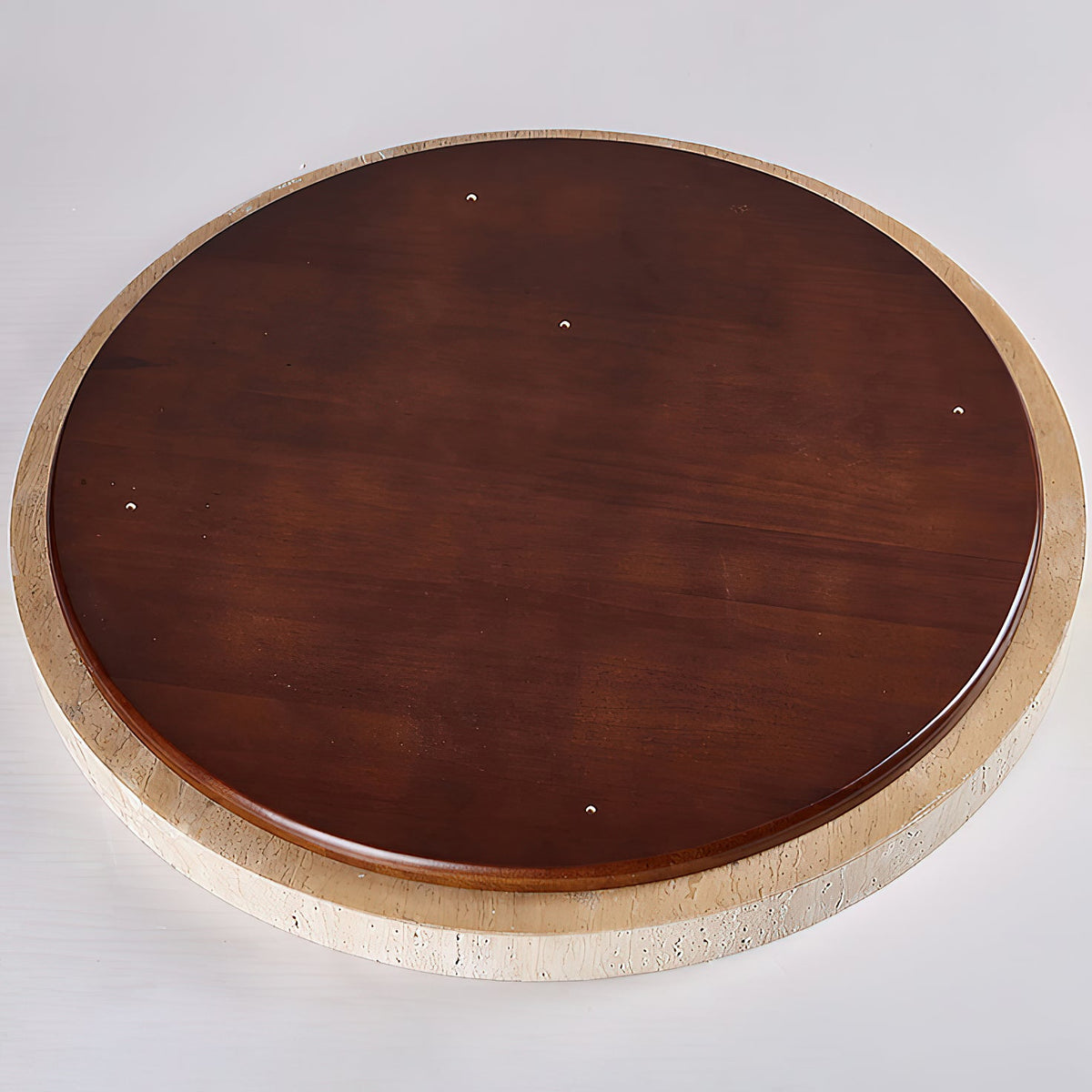 Lampada da soffitto rotonda in travertino ultra-sottile