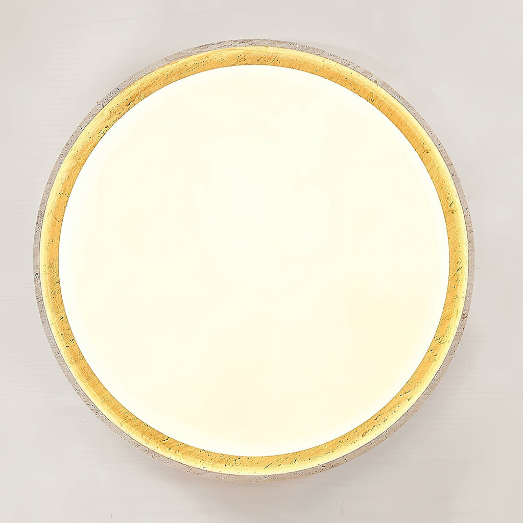Lampada da soffitto rotonda in travertino Symiror