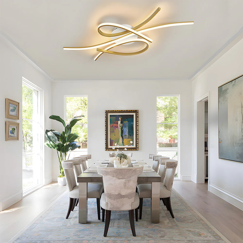 Moderna Lampada da Soffitto a Note Musicali Creativa