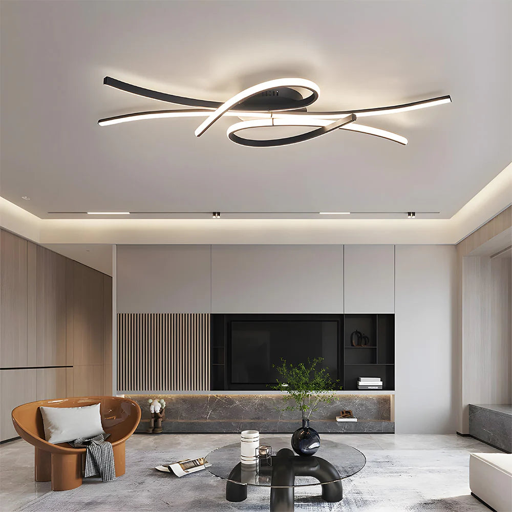 Moderna Lampada da Soffitto a Note Musicali Creativa