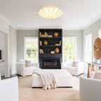 Lunari Lampada a Soffitto in Seta Mid-Century Modern