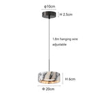 Lampada a sospensione in pietra naturale nera – Alta qualità & Moderna | Illuminazione d'interni elegante
