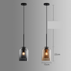 LuxeBeam Light - Lampada a sospensione moderna in vetro doppio