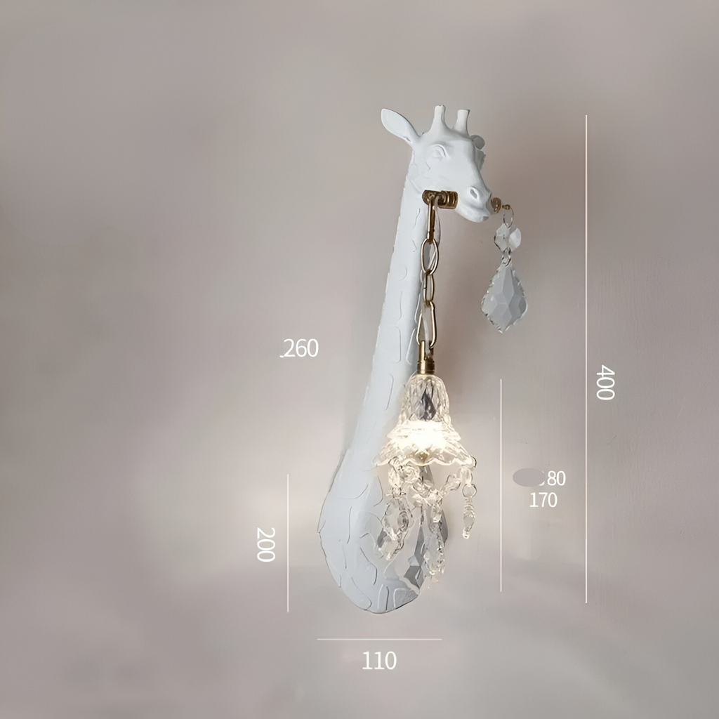 Lampada da parete con motivo giraffa – Illuminazione LED decorativa per soggiorno