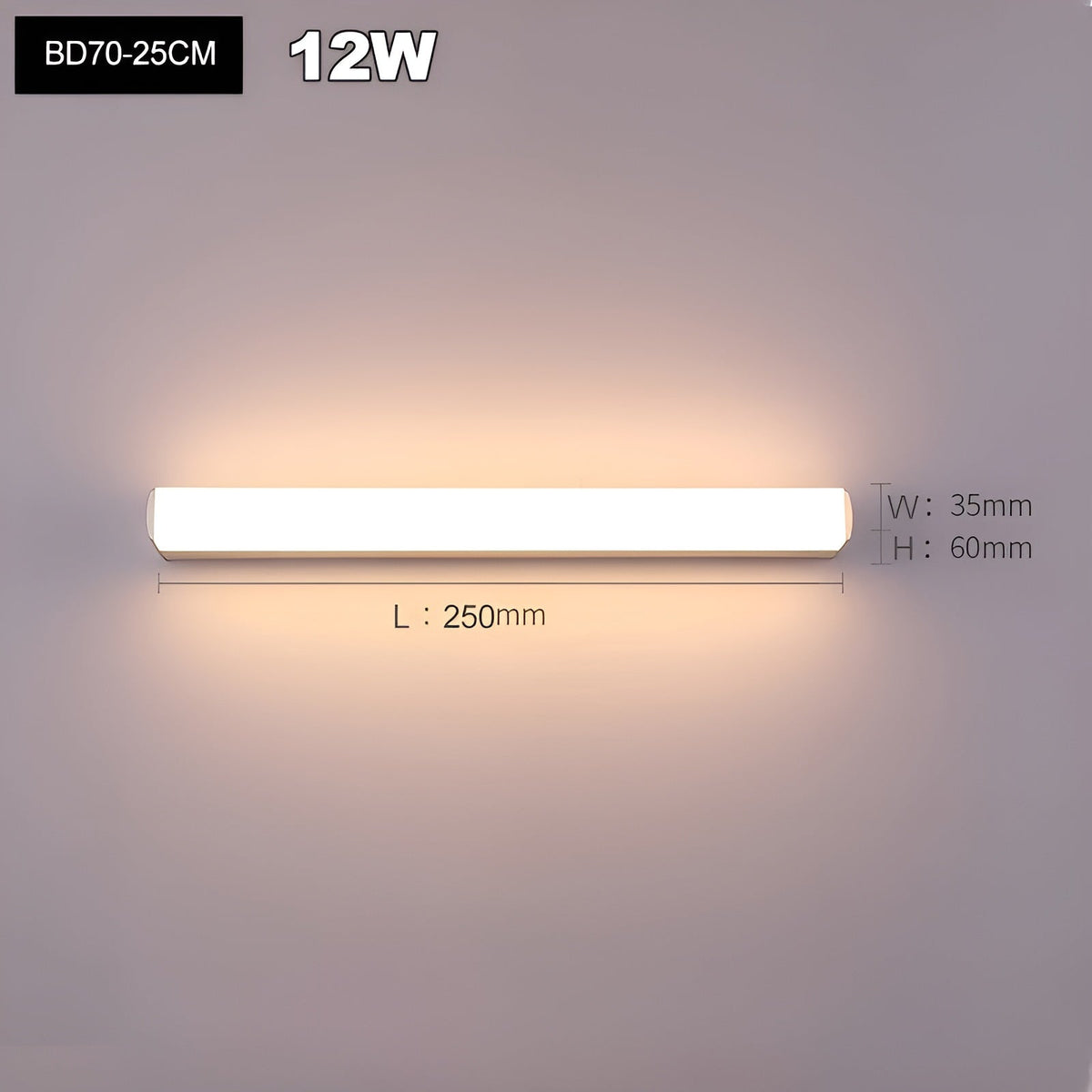 Moderna Applique LED – Resistente all'umidità & Stile | Ideale per Bagno e Camera da Letto