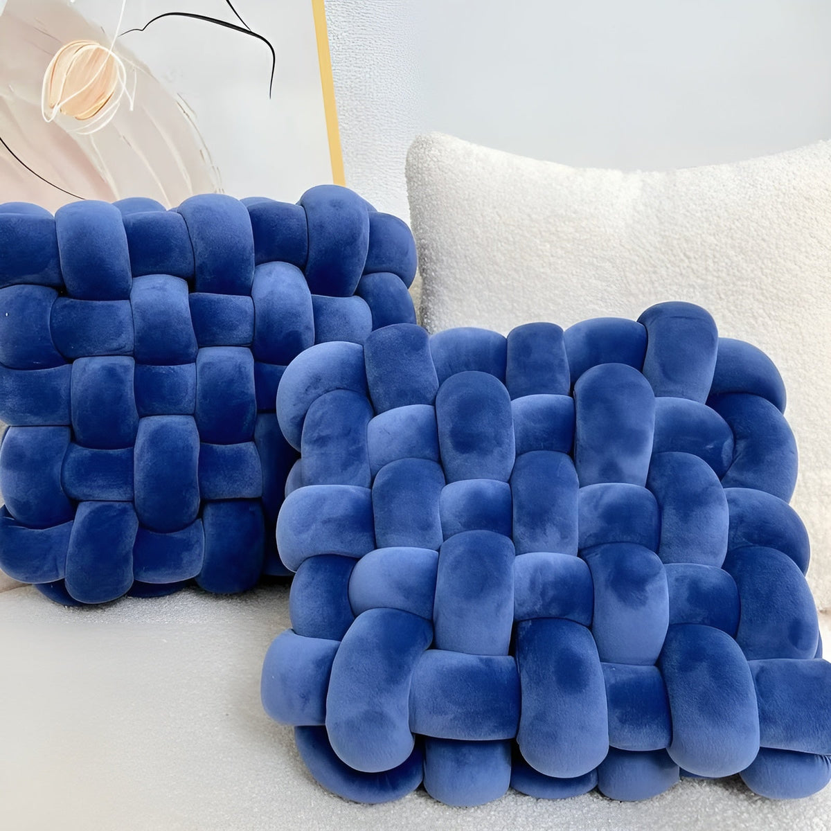 Cuscini decorativi a nodo in set da 2 – Morbidi e Decorativi | Perfetti per divano, letto e soggiorno