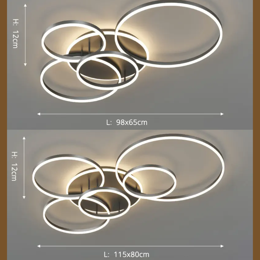 Lampada da soffitto moderna nera
