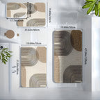 Set di Tappetini per Bagno 4 Pezzi – Moderno e Antiscivolo | Morbidi Tappetini per WC e Coprisedile per una Decorazione Elegante del Bagno
