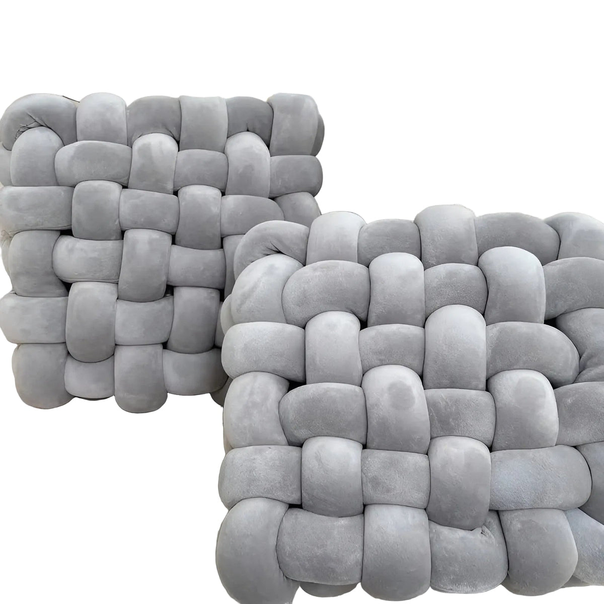 Cuscini decorativi a nodo in set da 2 – Morbidi e Decorativi | Perfetti per divano, letto e soggiorno